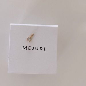 Mejuri White sapphire 14k gold charm